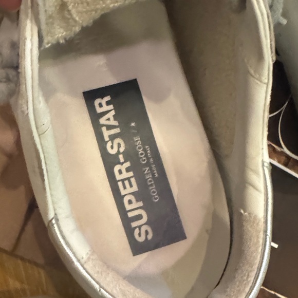 Golden Goose White and Gray Sneakers - Picture 5 of 9